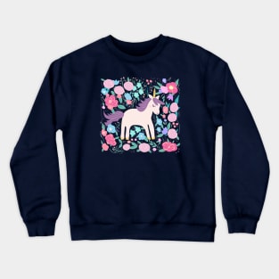 Unicorn Magic Flower Garden Crewneck Sweatshirt